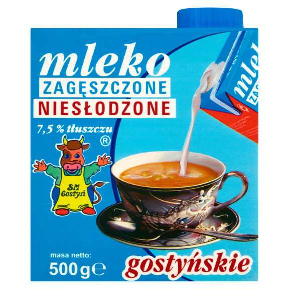 SM Gostyń mleko zagęszczone 7,5% niesłodzone 500g