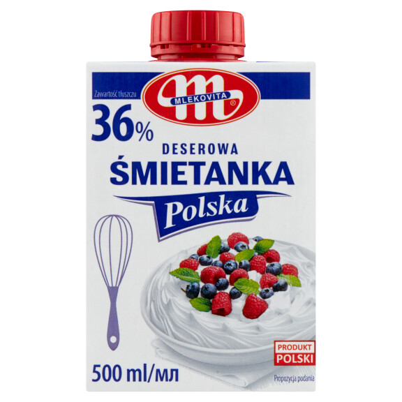 Mlekovita śmietanka UHT polska 36% 500ml