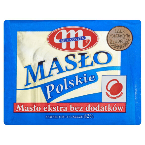 Mlekovita Masło Polskie ekstra bez dodatków 82% 200g