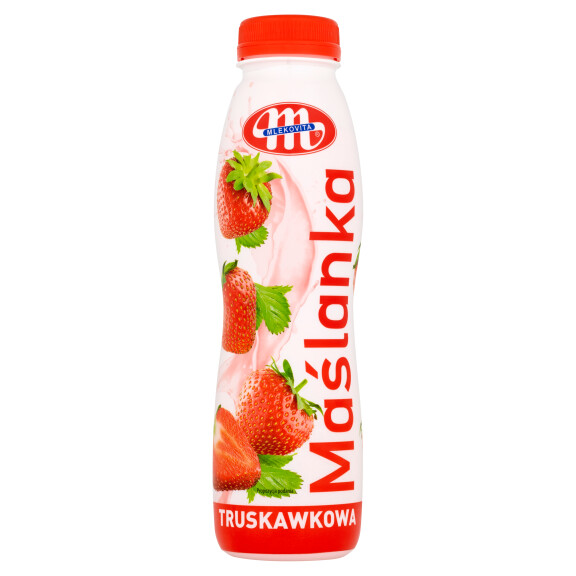 Mlekovita maślanka truskawkowa 400g