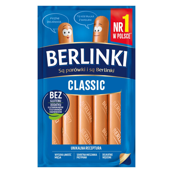 Berlinki parówki classic 225g