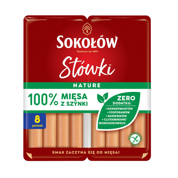 Sokołów Stówki parówki z szynki duopack 2×80g