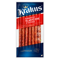 Krakus kabanosy klasyczne z szynką 180g