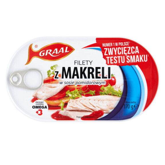 Filet z makreli Graal w sosie pomidorowym 170g