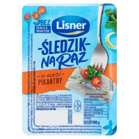 Sledzik Na Raz Pikantny 100G Lisner