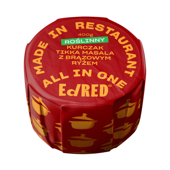 Roślinny kurczak tikka masala z brązowym ryżem 400g