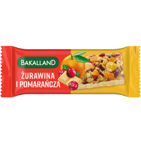 Bakalland BA! Baton zbożowy żurawina i pomarańcza 40g