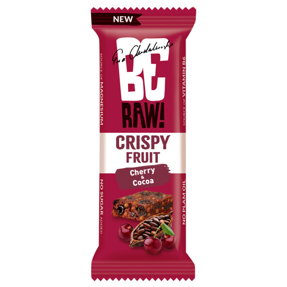 BeRAW Crispy Fruit Baton owocowy Wiśnia Kakao 40g