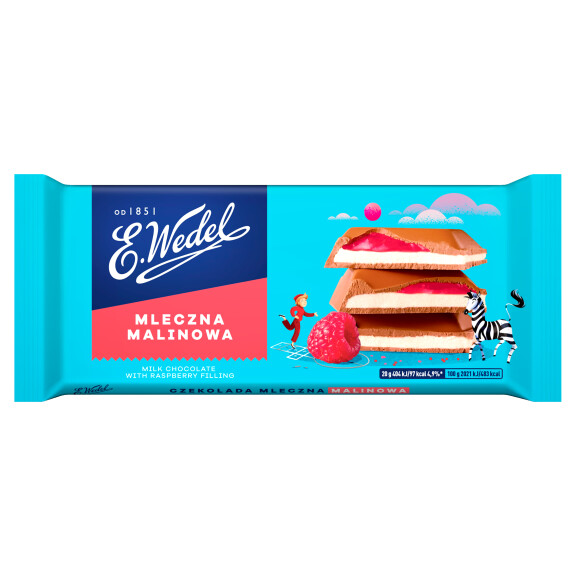 E. Wedel czekolada mleczna malinowa 100g
