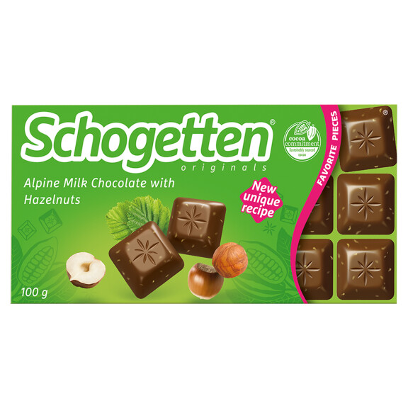 Schogetten czekolada mleczna z orzechami laskowymi 100g