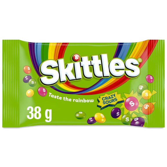 Skittles Crazy Sours Cukierki do żucia 38g