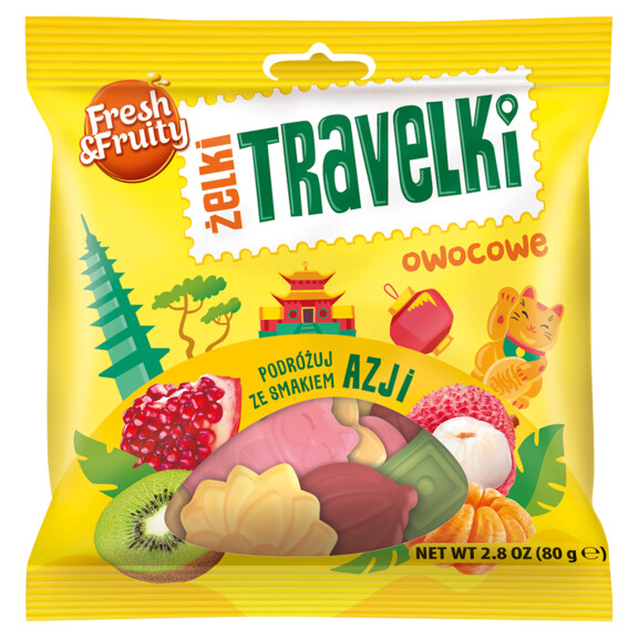 Fresh&Fruity Żelki Travelki smak Azji 80g