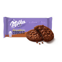 Milka Sensations ciastka kakaowe z kawałkami czekolady mlecznej 156g