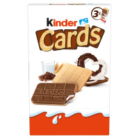 Kinder Cards wafel wypełniony mlecznym i kakaowym nadzieniem 79g
