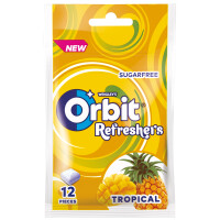 Orbit Refreshers Tropical Guma do żucia bez cukru 12 drażetek 26g