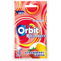 Orbit Refreshers Strawberry Lemon Guma do żucia bez cukru 12 drażetek 26g