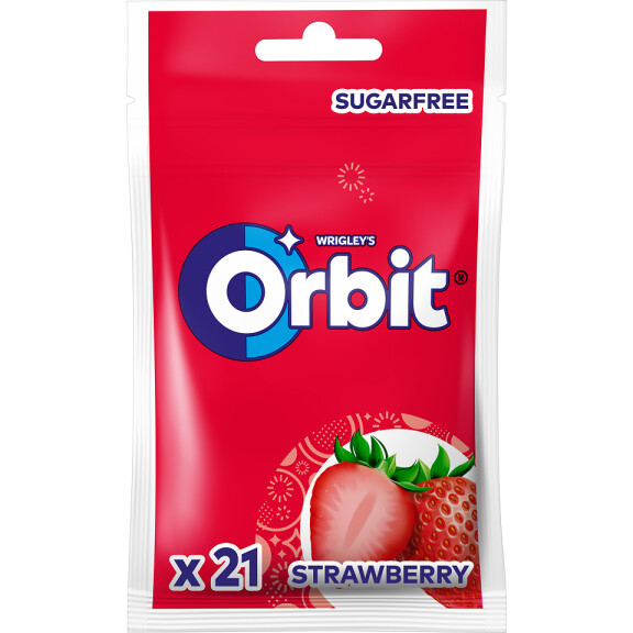 Orbit Strawberry Guma do żucia bez cukru 21 drażetek 29g