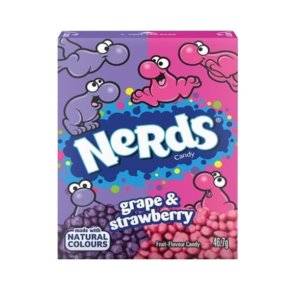 Nerds Cukierki o smaku winogrona i truskawki 46,7g