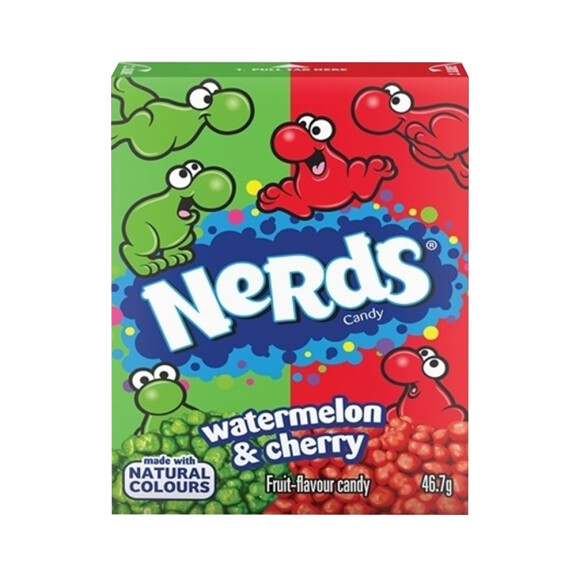 Nerds Cukierki o smaku arbuza i wiśni 46,7g