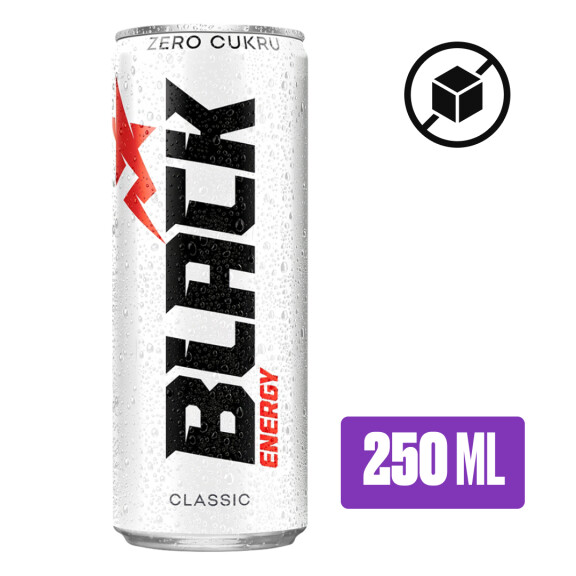Black Energy Zero Sugar gazowany napój energetyzujący bez cukru 250ml