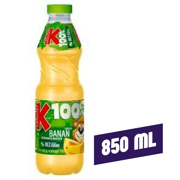 KUBUŚ 100% sok 850 ml banan jabłko brzoskwinia