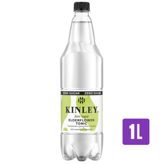 Kinley Zero Sugar Elderflower Tonic napój gazowany 1l
