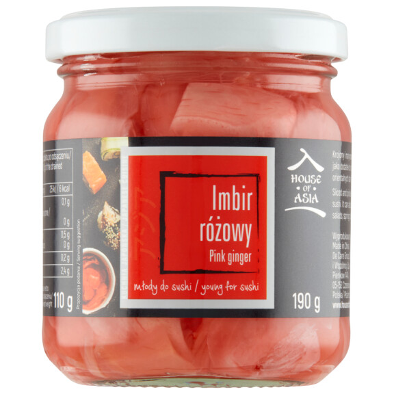 House of Asia młody imbir różowy do sushi 190g