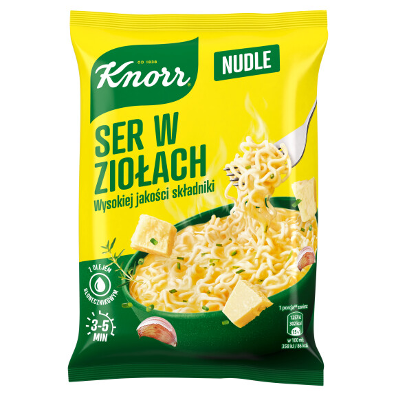 KNORR Nudle ser w ziołach 61g