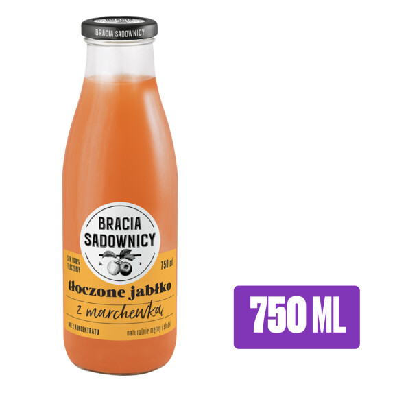 Bracia Sadownicy Sok Tłoczone jabłko z marchewką 750ml
