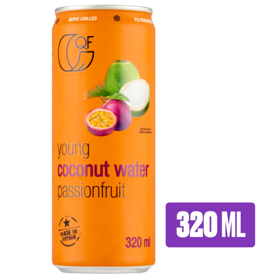 QF Woda kokosowa z sokiem z marakui 320ml
