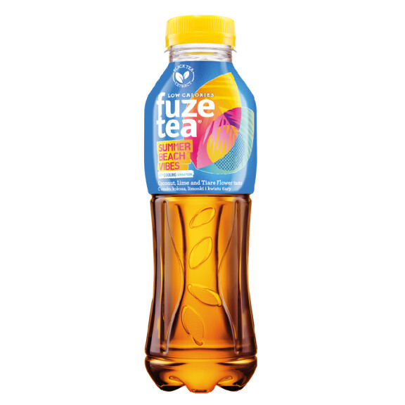 FuzeTea Summer Beach Vibes kokos, limonka i kwiat tiary Napój niegazowany 500ml
