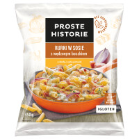 PROSTE HISTORIE Rurki w sosie z wędzonym boczkiem 450g