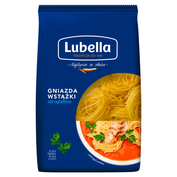 Lubella Nidi makaron gniazda wstążki 400g