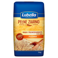 Lubella Pełne Ziarno Mąka pełnoziarnista pszenna typ 2000 1kg