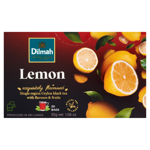 Dilmah Lemon herbata czarna z aromatem cytrynowym 20 torebek 30g