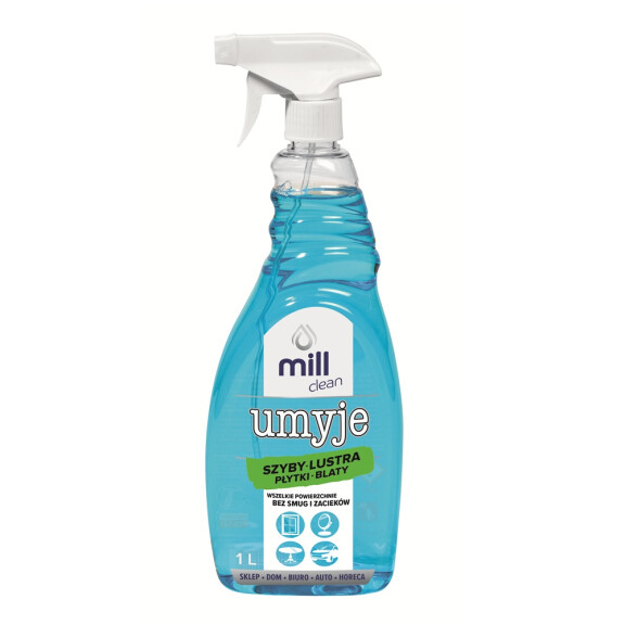 MILL clean UMYJE płyn do mycia szyb, luster, glazury 1l