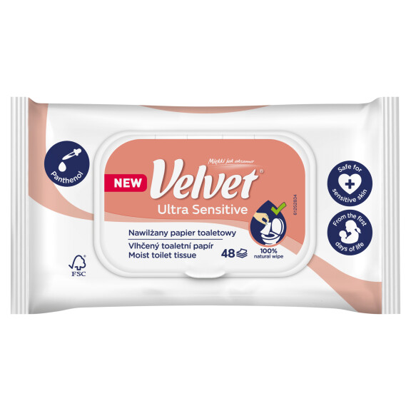 Velvet papier toaletowy nawilżany Ultra Sensitive 48szt