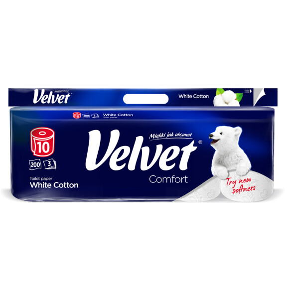 Velvet Papier toaletowy White Comfort 200 listków 10 rolek
