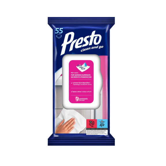 Ściereczki gospodarcze Presto do różnych powierzchni 55szt.