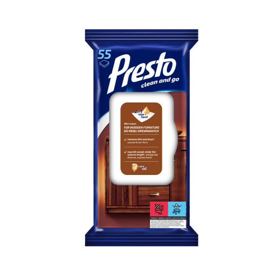 Ściereczki gospodarcze Presto do mebli drewnianych 55szt.