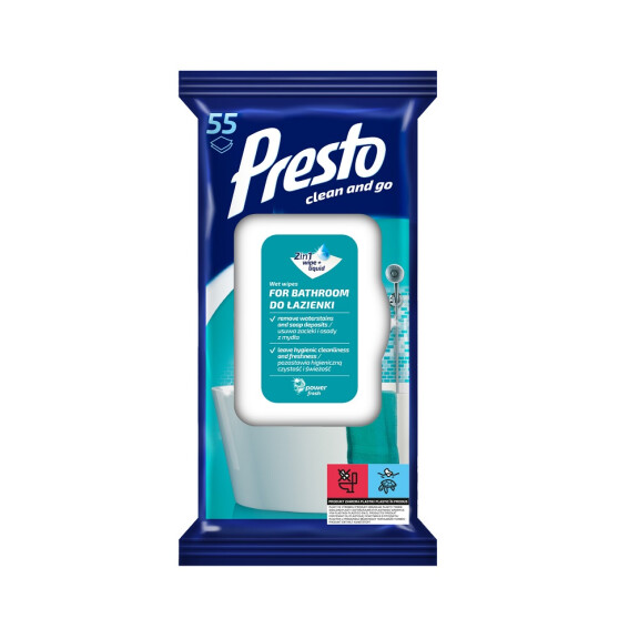 Ściereczki gospodarcze Presto do łazienki 55szt.