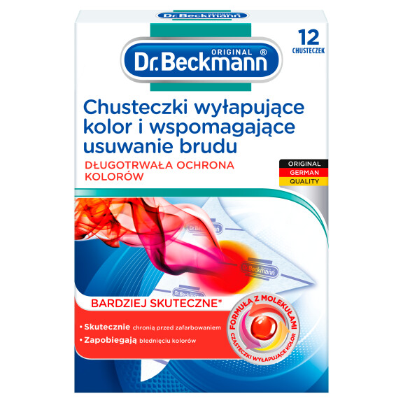 Dr. Beckmann Chusteczki wyłapujące kolor i brud 12 szt.  3w1