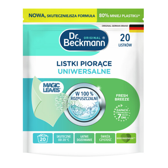 Dr. Beckmann Magic Leaves listki piorące fresh breeze uniwersalne 20szt