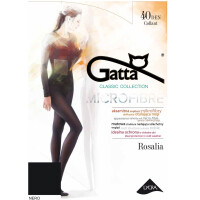 GATTA Rajstopy damskie ROSALIA Mikrofibra roz 02, 40 DEN, czarne