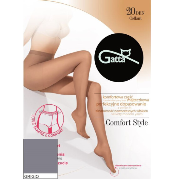 GATTA Rajstopy damskie COMFORT STYLE roz 05, 20 DEN, szare