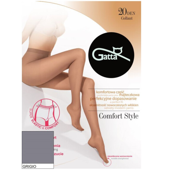 GATTA Rajstopy damskie COMFORT STYLE roz 02, 20 den, szare