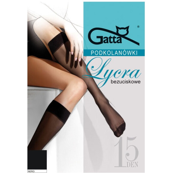 GATTA Podkolanówki Lycra półmat roz 92, 15 DEN, czarne