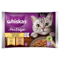 Whiskas Pure Delight drobiowe frykasy w galaretce, karma mokra dla kotów (saszetki) 4x85g