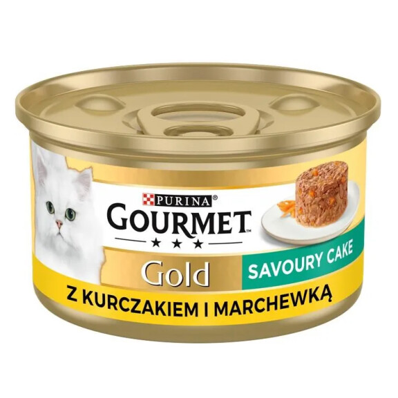 Gourmet Gold Savoury Cake z kurczakiem i marchewką, puszka 85g