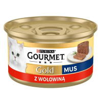 Gourmet Gold Mus z wołowiną karma dla kotów, puszka 85g